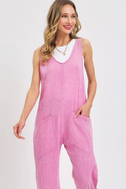 Mineral Washed Summer Jumpsuit